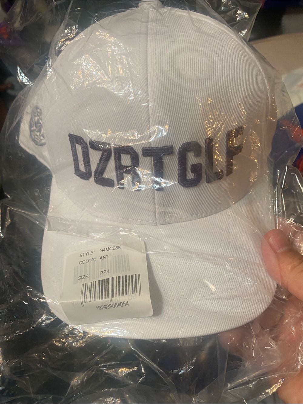 Golf Cap with Embroidered Letters - Picture 1 of 1